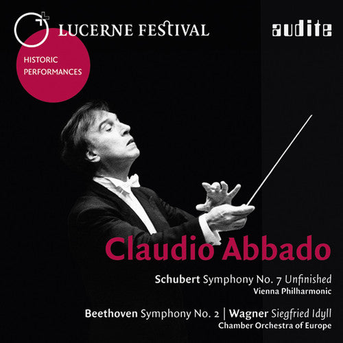 the album cover for Schubert / Beethoven / Wagner - Abbado Conducts Schubert Beethoven & Wagner