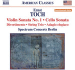 the album cover for Toch - Violin Sonata 1