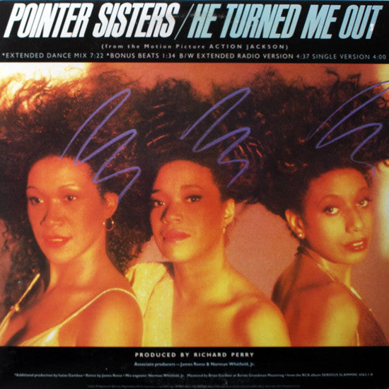 Pointer Sisters : He Turned Me Out (12", Single)