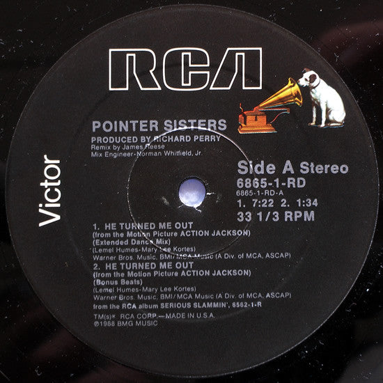 Pointer Sisters : He Turned Me Out (12", Single)