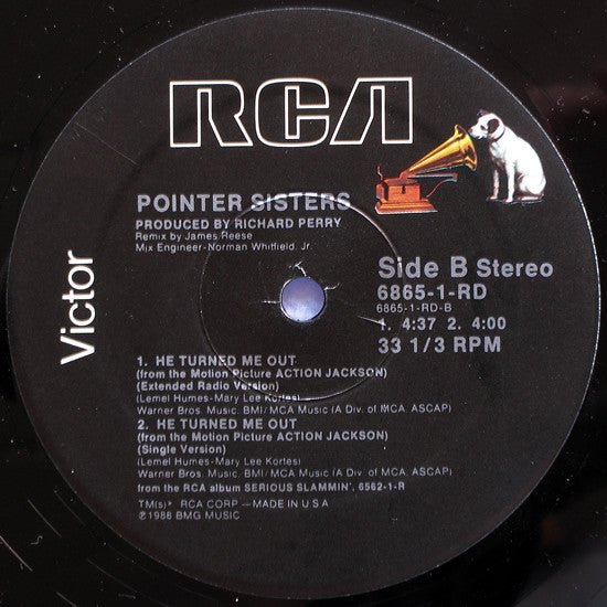 Pointer Sisters : He Turned Me Out (12", Single)
