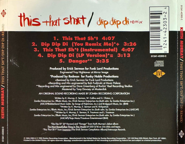 Keith Murray : This That Sh*t / Dip Dip Di (Remix) (CD, Maxi)