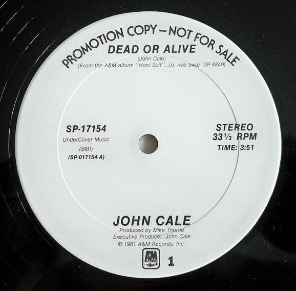 John Cale : Dead Or Alive (12", Promo)