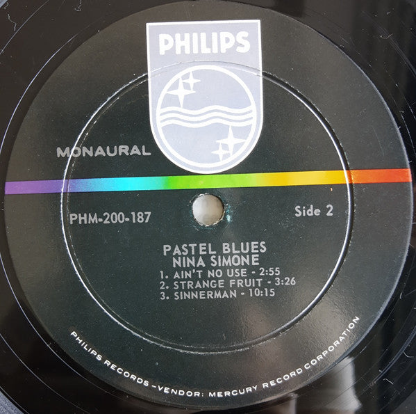 Nina Simone : Pastel Blues (LP, Album, Mono)