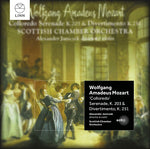 the album cover for Scottish Chamber Orchestra - Mozart : Colloredo Serenade K. 203 & Divertimento K. 251