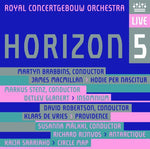 the album cover for Glanert / Vries / Rijnvos / Saaiaho - Horizon V