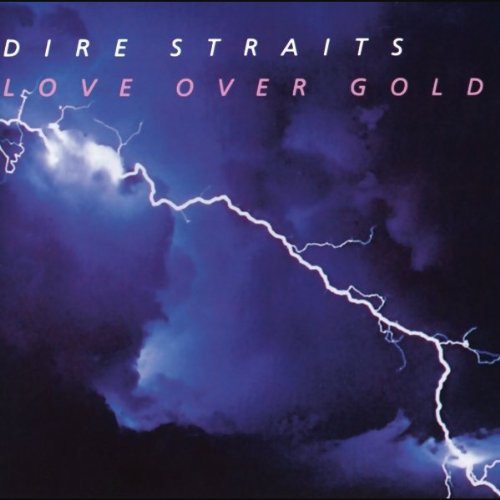 the album cover for Dire Straits - Love Over Gold