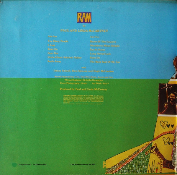 Paul And Linda McCartney* : Ram (LP, Album, Gat)