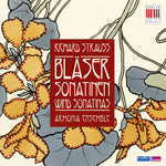 the album cover for Strauss - Blasersonatinen