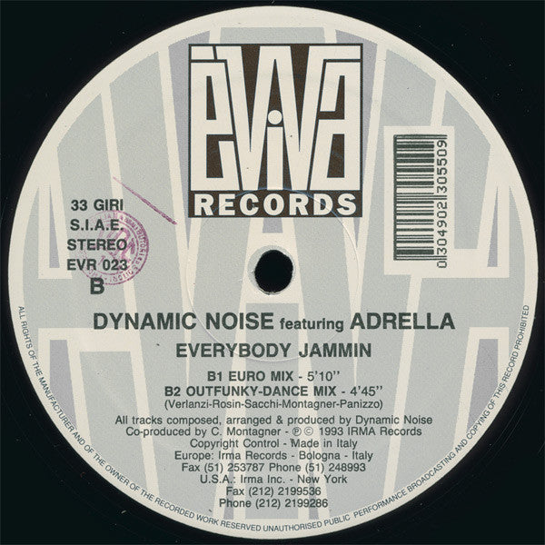 Dynamic Noise FeaturingAdrella : Everybody Jammin (The Blue Sides) (12")