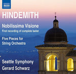 the album cover for Seattle Symphony Orchestra - Nobilissima Visione & Five Pieces for STR Orch
