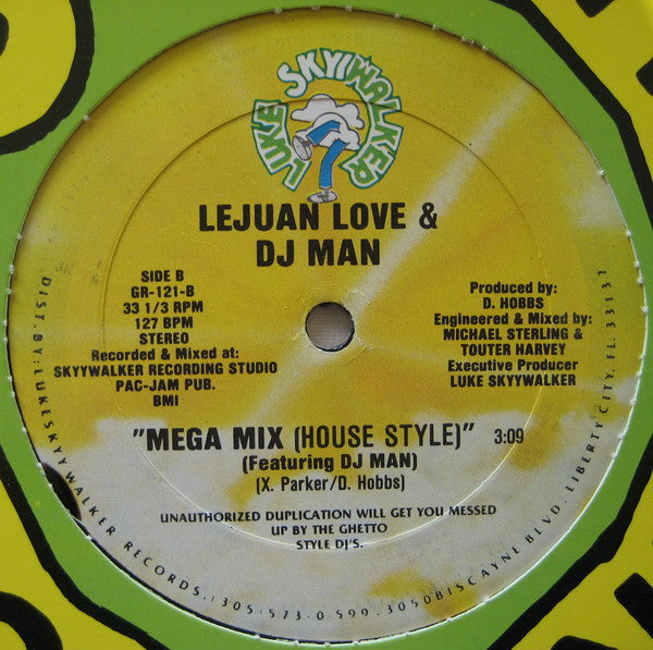 Lejuan Love* & DJ Man : Jockin' Robin / Mega Mix (12")