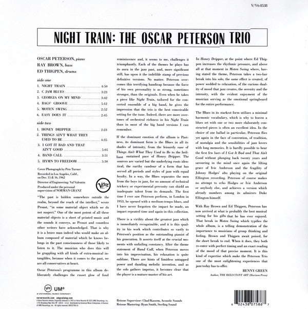 The Oscar Peterson Trio : Night Train (LP, Album, RE, RM, 180)