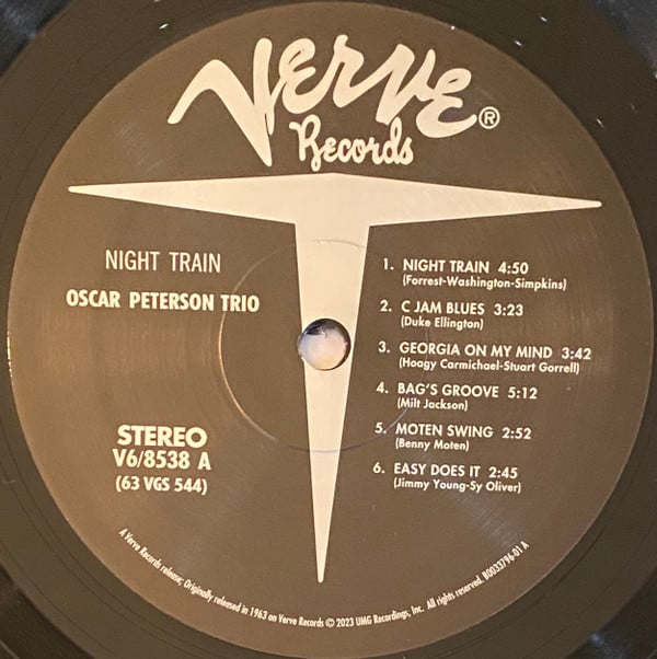 The Oscar Peterson Trio : Night Train (LP, Album, RE, RM, 180)