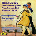 the album cover for Kabalevsky / Russian Cinematographic Sym Orch - Comedians / Piano Concert