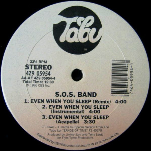 S.O.S. Band* : Even When You Sleep (12")