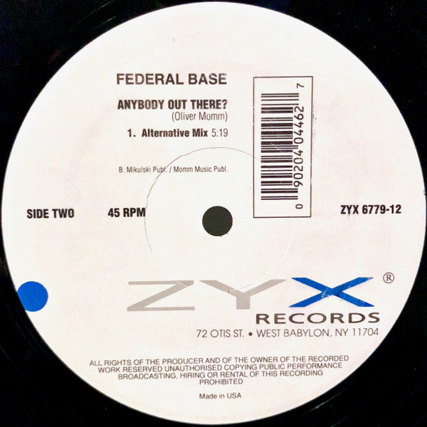 Federal Base : Anybody Out There? (12")