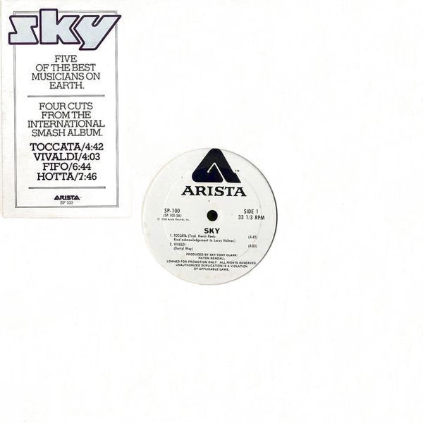 Sky (4) : Toccata / Vivaldi / Fifo / Hotta (12", Promo)