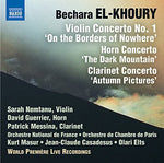 the album cover for El-Khoury / Nemtanu / Guerrier / Messina - Violin Horn & Clarinet Cons