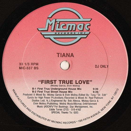 Tiana : First True Love (12", Promo)