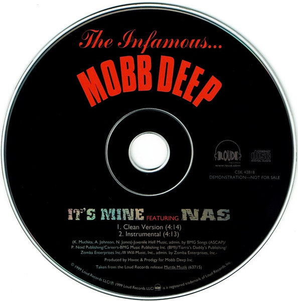 Mobb Deep Featuring Nas : It's Mine (CD, Single, Promo)
