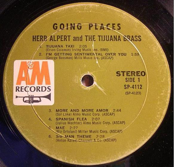 Herb Alpert And The Tijuana Brass* : !!Going Places!! (LP, Album, Mon)