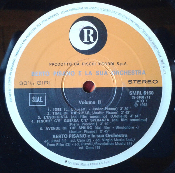 Berto Pisano E La Sua Orchestra : Volume II (LP, Album)