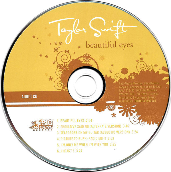 Taylor Swift : Beautiful Eyes (CD, EP + DVD-V + RE)