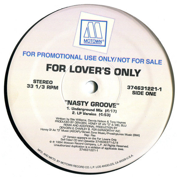 For Lover's Only* : Nasty Groove (12", Promo)