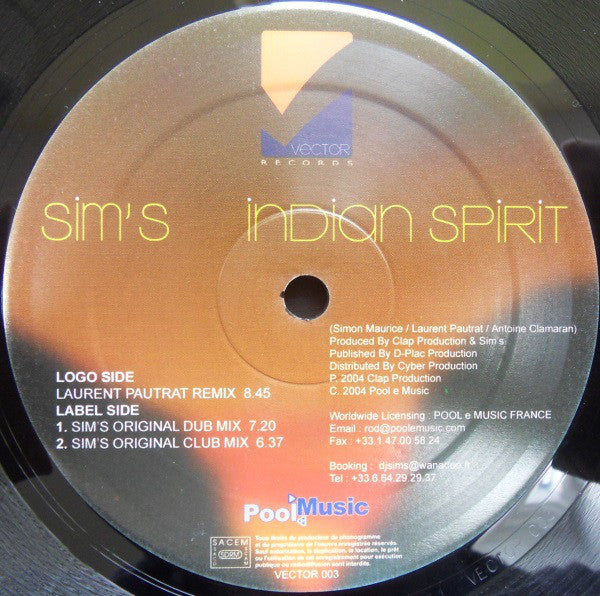 Sim's* : Indian Spirit (12")