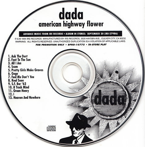 Dada (4) : American Highway Flower (CD, Advance, Album, Promo)