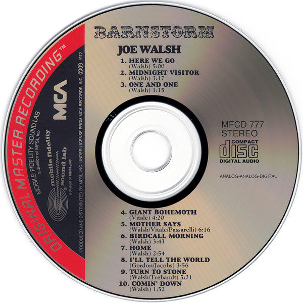 Joe Walsh : Barnstorm (CD, Album, RE, RM)