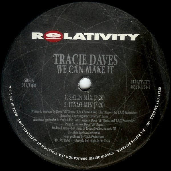 Tracie Daves : We Can Make It (12")