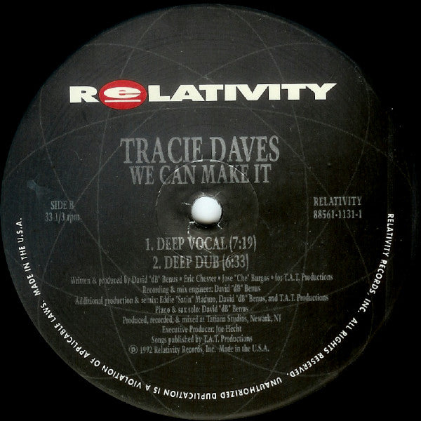 Tracie Daves : We Can Make It (12")