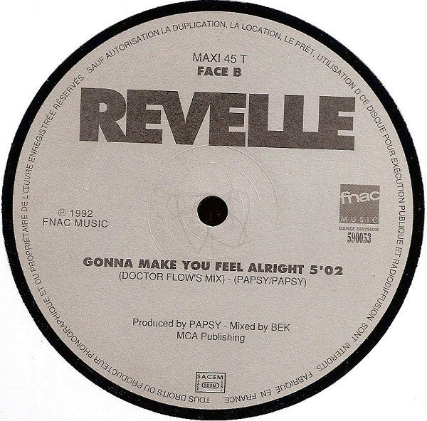 Revelle : Gonna Make You Feel Alright (12", Maxi)