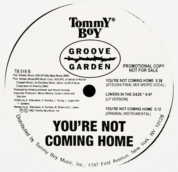 Groove Garden (2) : You're Not Coming Home (12", Promo)
