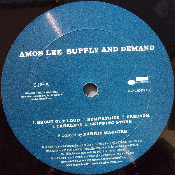 Amos Lee : Supply And Demand (LP, Album, 200)