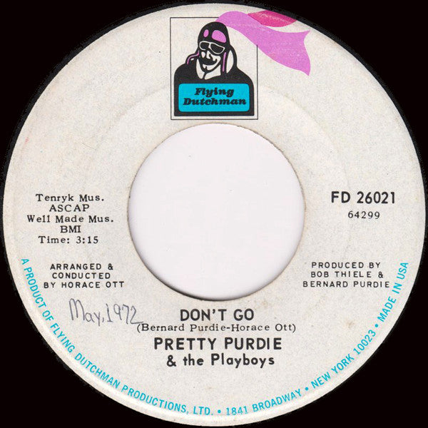 Pretty Purdie And The Playboys : Song For Aretha / Don't Go (7", Single)