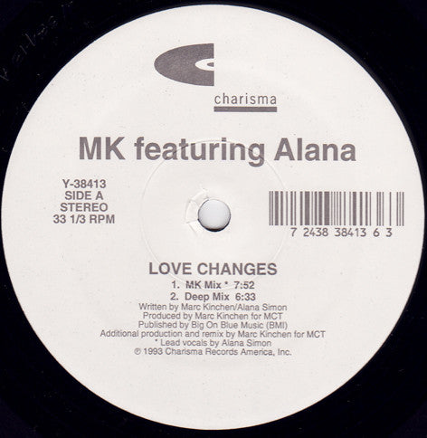 MK* Featuring Alana : Love Changes (12")