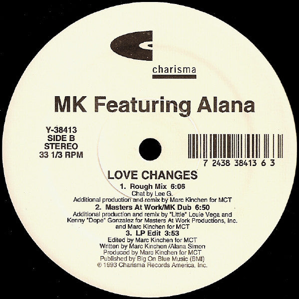 MK* Featuring Alana : Love Changes (12")