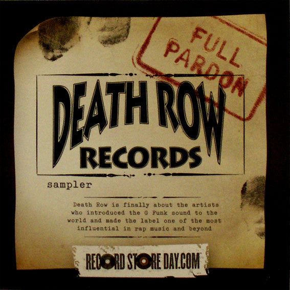 Various : Death Row Records Full Pardon Sampler (CD-ROM, RSD, Promo, Smplr)