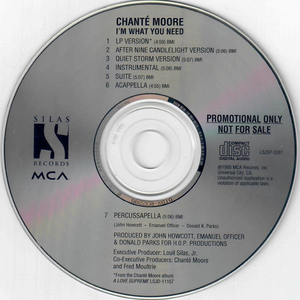 Chanté Moore : I'm What You Need (CD, Single, Promo)