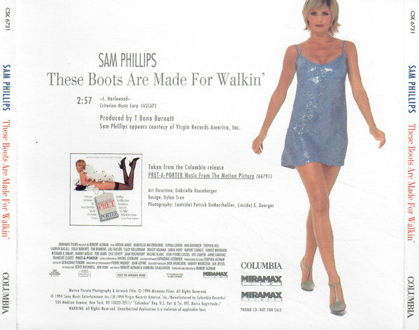 Sam Phillips : These Boots Are Made For Walkin' (CD, Single, Promo)