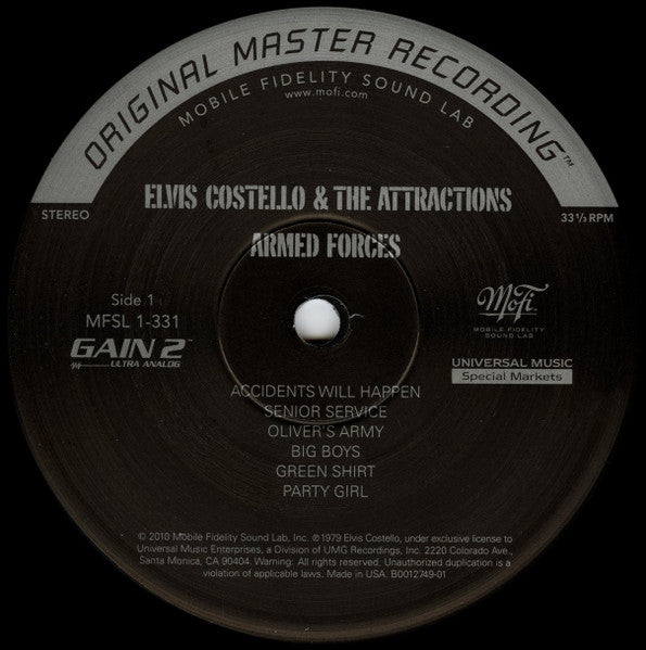 Elvis Costello And The Attractions* : Armed Forces (LP, Album, Ltd, Num, RE, RM, Gat)