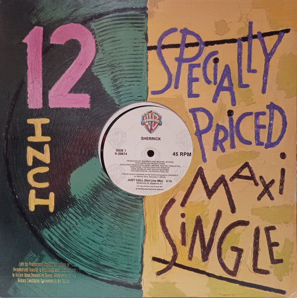 Sherrick : Just Call (12", Maxi, Gen)