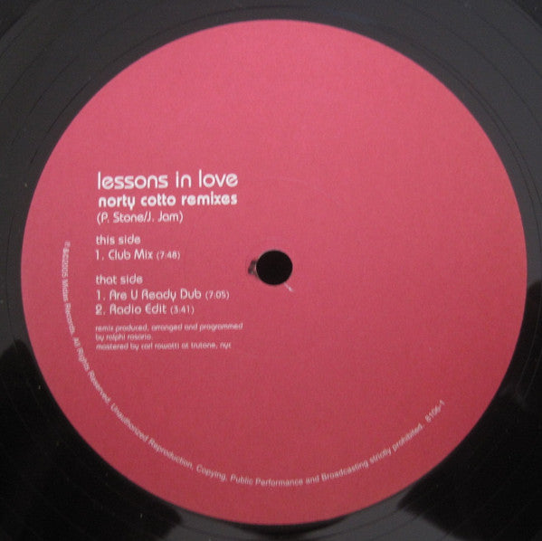Angel* : Lessons In Love (Norty Cotto Remixes) (12")