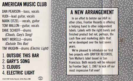 Flying Color / American Music Club : Frontier / Grifter Fall '87 (Cass, Promo, Smplr)