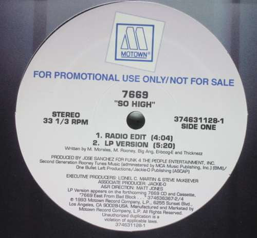 7669 : So High (12", Single, Promo)