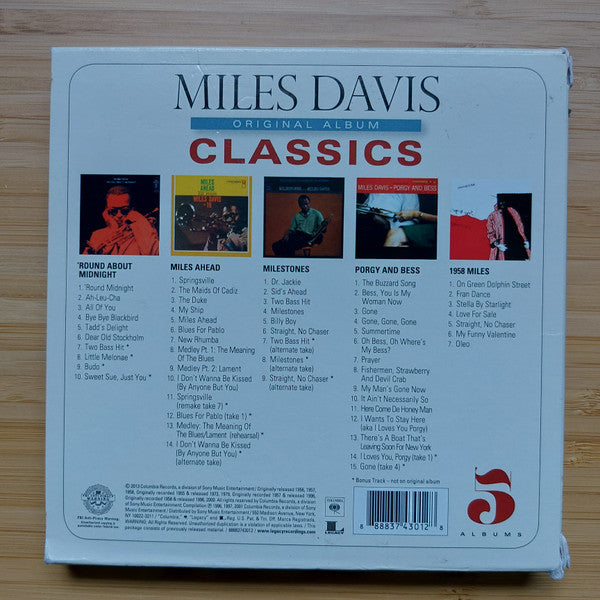 Miles Davis : Original Album Classics (5xCD, Album, RE, RM + Box, Comp)