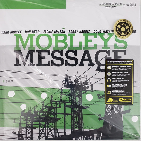 Hank Mobley : Mobley's Message (LP, Album, Mono, Ltd, RE, RP, 180)